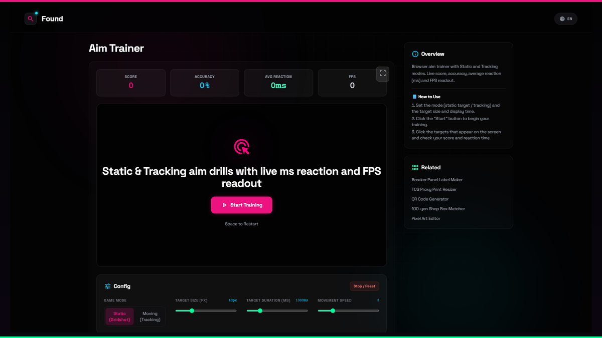 Aim Trainer - Found