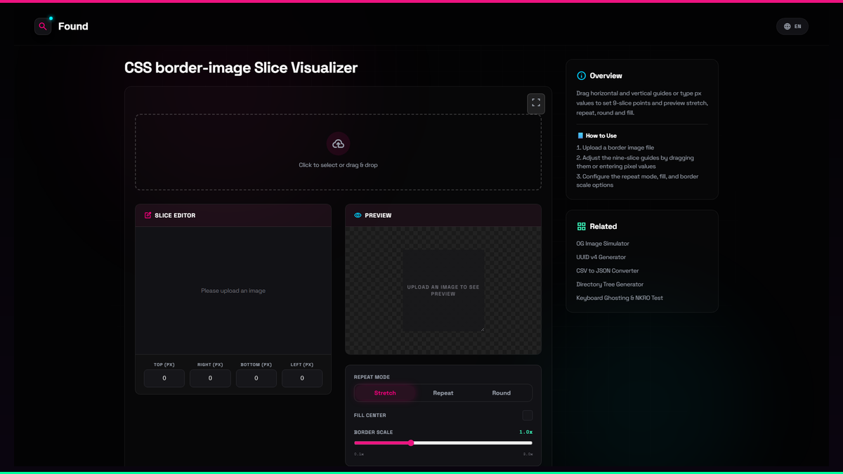 CSS border-image Slice Visualizer - Found