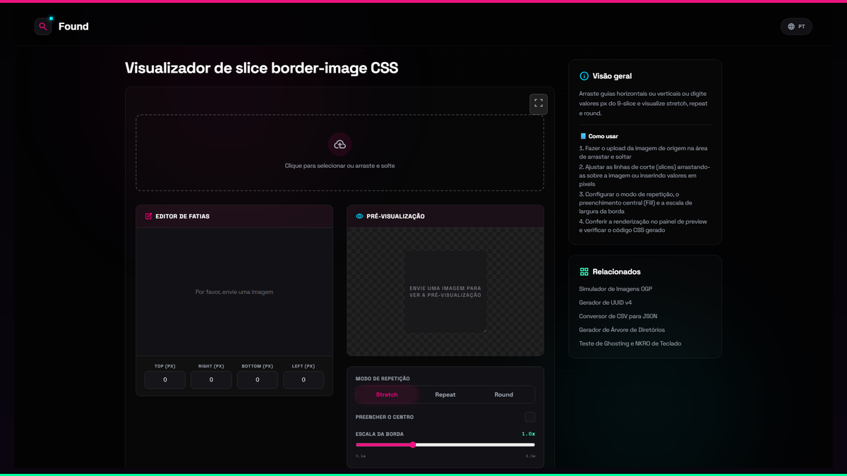 Visualizador de slice border-image CSS - Found
