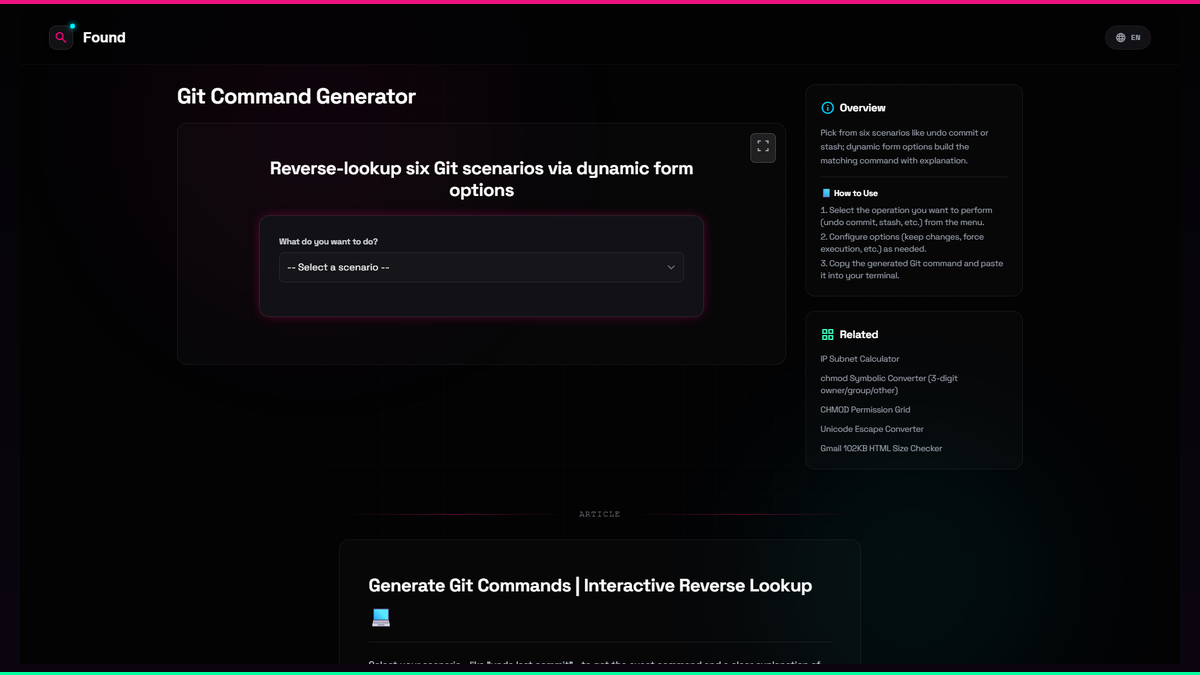 Git Command Generator - Found