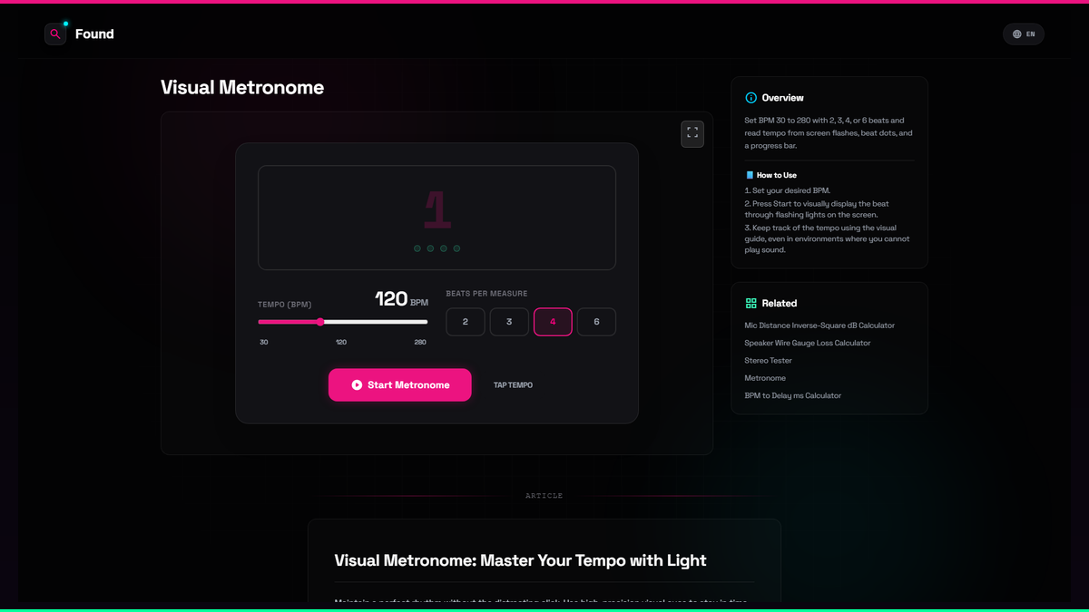 Visual Metronome Led Visual Metronome - Found
