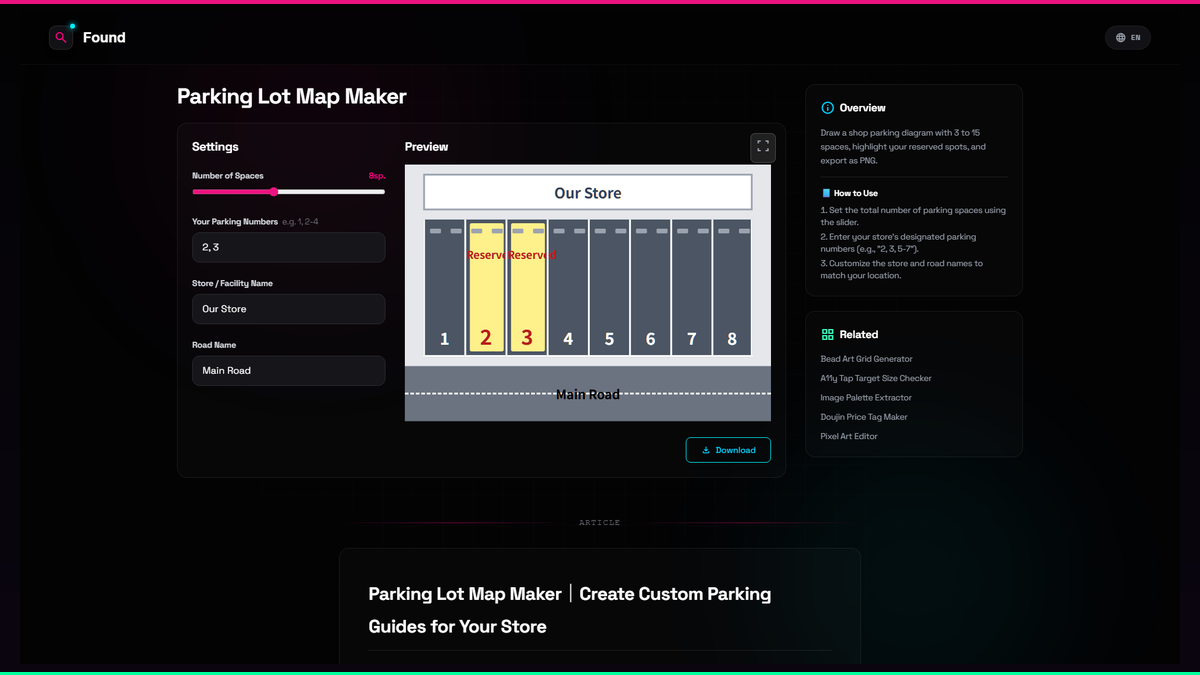 Lcot Map Parking Lot Map Maker - Found